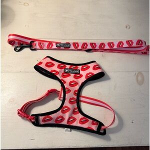 FRENCHIE BULLDOG harness and leash, reversible